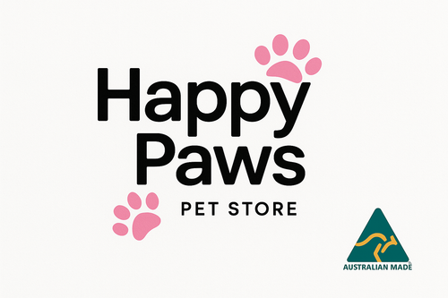 Happy Paws Logo - White Background